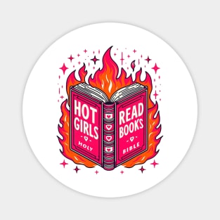 Girlie Hot Girls Read Books Magnet